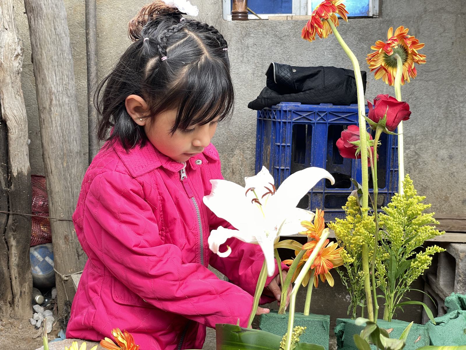 girl with big flower aleluya