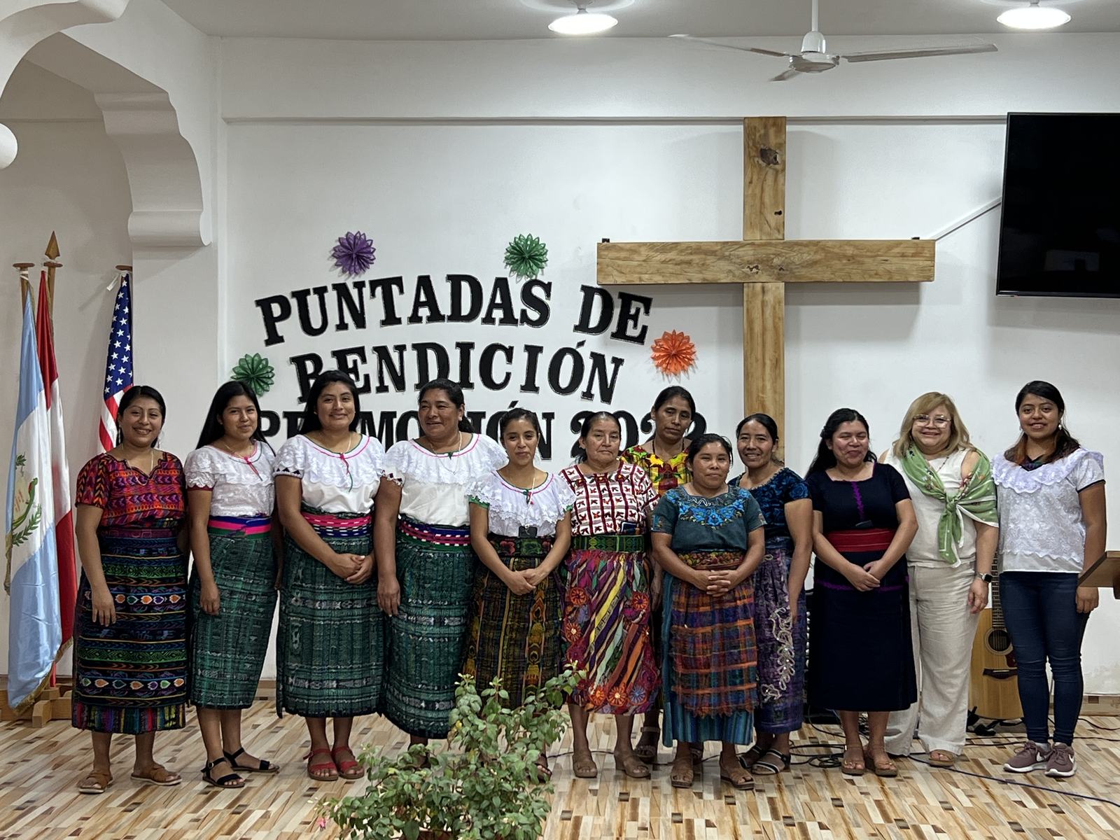 Group Photo in Front of Cross Aleluya