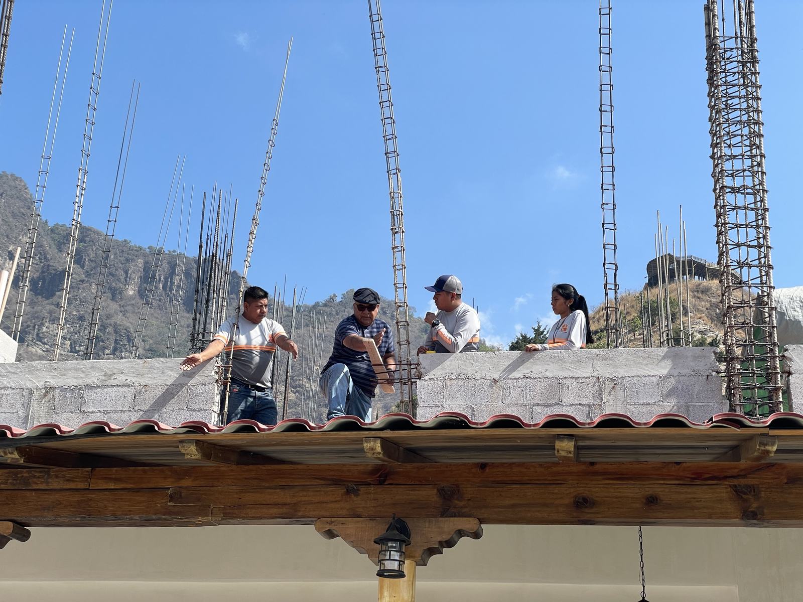 Working on Roof Aleluya