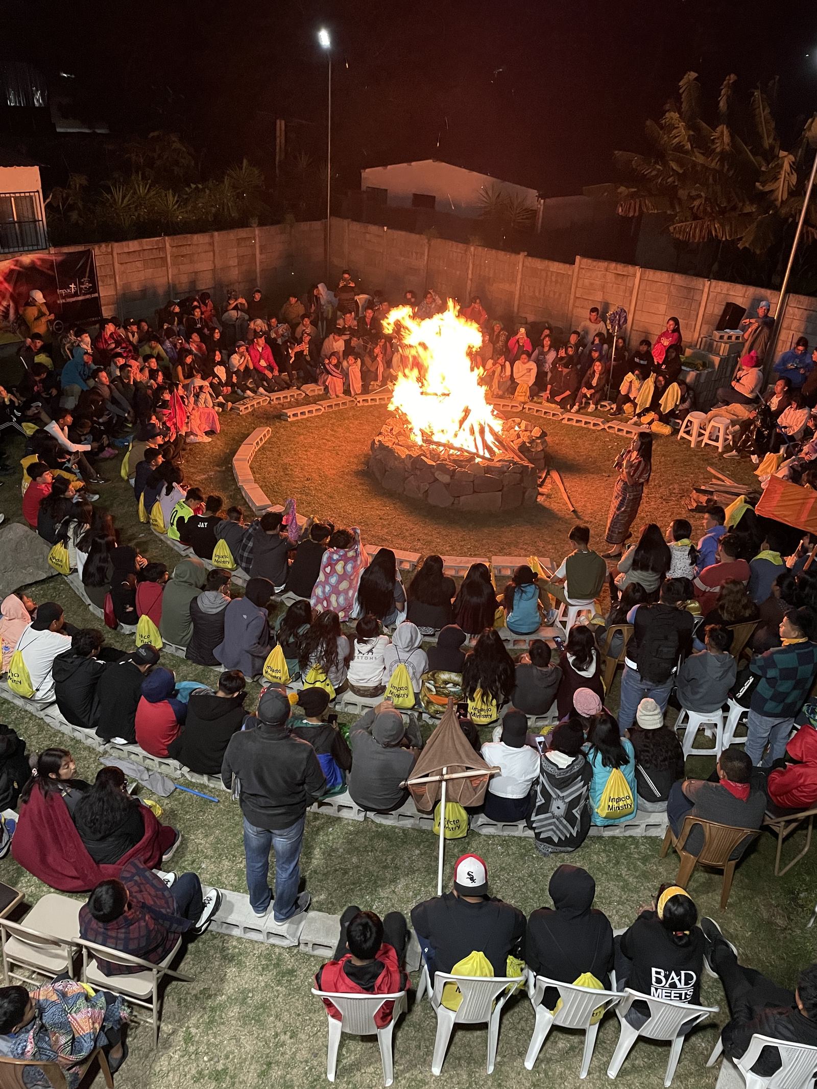bonfire encircled aleluya